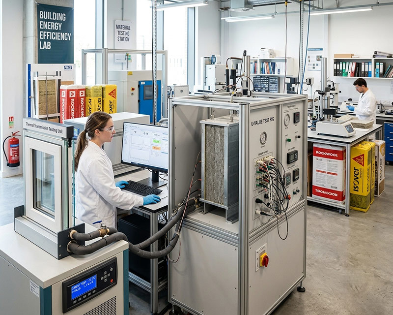 Construcción de equipos de ensayo de materiales energéticamente eficientes